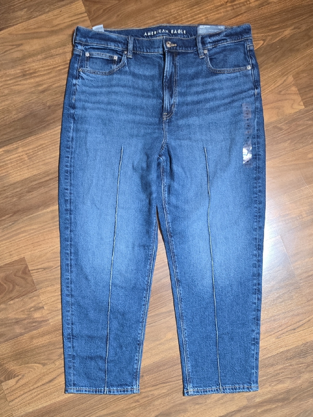 American Eagle Stretch Super High-Waisted Ankle Straight Jean